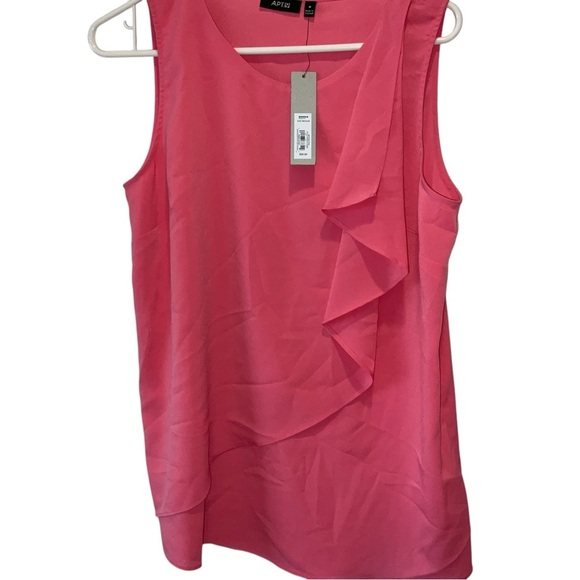 NWT Apt. 9 Sleeveless Ruffle Front Blouse – Size M - Picture 3 of 4